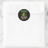 Broer Van De Jarige Video Game Pixel Birt Ronde Sticker (Tas)