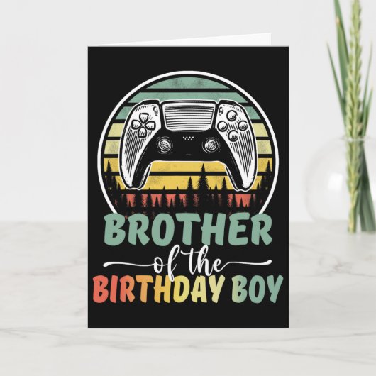 Broer Van De Jarige Video Game Speler Matching F Kaart (Voorkant)
