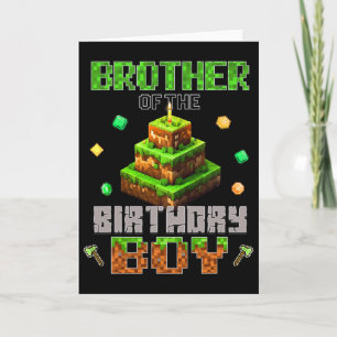 Broer van de Jarige Videospeler Pixel Verjaardag Kaart