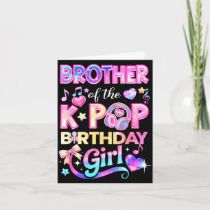 Broer van de k-pop verjaardagsmeisjes Koreaanse mu Kaart
