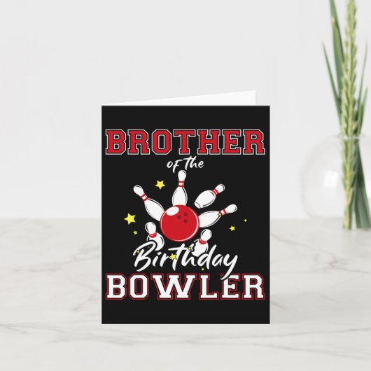 Broer van de marathedagse Bowler bday Bowling Kaart (Voorkant)
