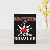 Broer van de marathedagse Bowler bday Bowling Kaart (Gele Bloem)