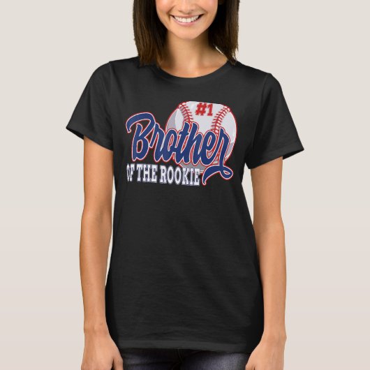 Broer van de Rookie Baseball, eerste verjaardag Ba T-shirt (Voorkant)