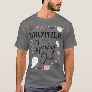 Broer van de Spooky One Girl First Birthday Pink T-shirt