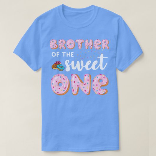 Broer van de Sweet One Donut Verjaardag T-shirt (Design voorkant)