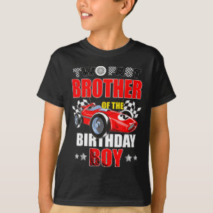 Broer van de twee snelle 2de verjaardag jongen rac t-shirt