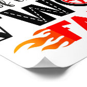 Broer van de twee snelle 2e verjaardag jongen race poster (Hoek)