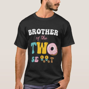 Broer van de Twee Zoete Donut Verjaardag T-Shirt