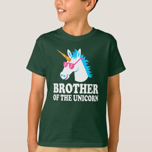 Broer van de Unicorn Boy Gift T-Shirt (Voorkant)