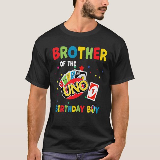 Broer van de Uno Birthday Boy Uno Birthday Boy T-shirt (Voorkant)