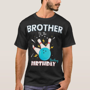 Broer van de verjaardag bowler jongen meisje bowli t-shirt