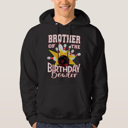 Broer Van De Verjaardag Bowling Kid Bowling Feest Hoodie (Voorkant)