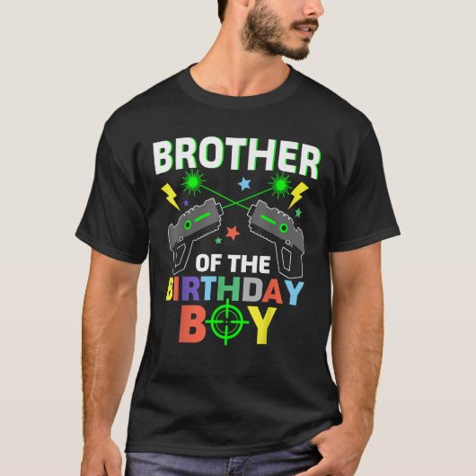 Broer van de verjaardag Boy Laser Label Matching F T-shirt (Voorkant)
