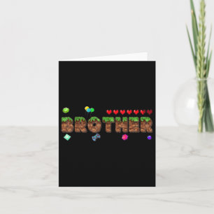Broer van de verjaardag Boy Pixel Game Matching FA Kaart
