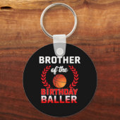 Broer van de verjaardag Byller Bysketbyll Theme Bd Sleutelhanger (Voorkant)