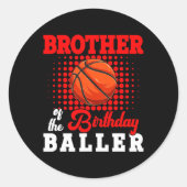 Broer van de verjaardag Bysketbyll speler Lover Ma Ronde Sticker (Voorkant)