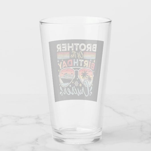 Broer van de verjaardag Cruiser Vakantie DK Glas (Achterkant)