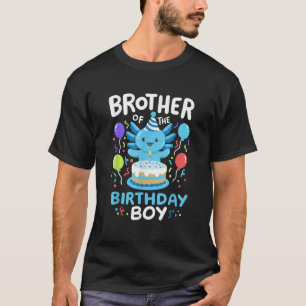 Broer van de verjaardag jongen Axolotl Bday famili T-shirt
