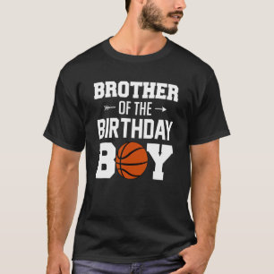 Broer van de verjaardag jongen basketbal jongen fa t-shirt