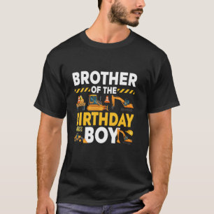 Broer van de verjaardag jongen bouw matching t-shirt