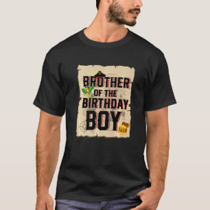 Broer van de verjaardag jongen piraat thema 5e dag t-shirt