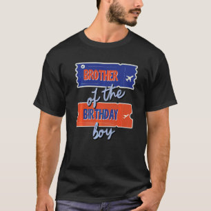 Broer van de verjaardag jongen reizen thema matchi t-shirt