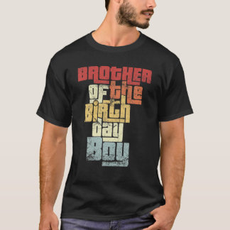 Broer van de verjaardag jongen retro cool matching t-shirt