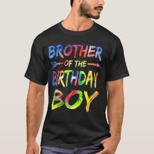 Broer van de Verjaardag Jongen Tie Dye Kleurrijke T-shirt