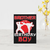 Broer van de verjaardag Karate Taekwondo Jongen Ma Kaart (Gele Bloem)