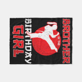 Broer van de verjaardag Karate Taekwondo meisje Ma Fleece Deken (Voorkant (Horizontaal))