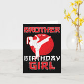 Broer van de verjaardag Karate Taekwondo meisje Ma Kaart (Gele Bloem)