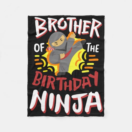 Broer van de verjaardag Ninja Karate Kinder Bday P Fleece Deken (Voorkant)