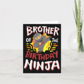 Broer van de verjaardag Ninja Karate Kinder Bday P Kaart (Voorkant)