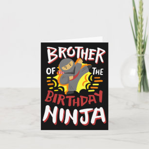 Broer van de verjaardag Ninja Karate Kinder Bday P Kaart