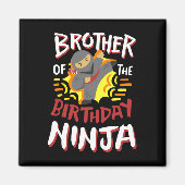 Broer van de verjaardag Ninja Karate Kinder Bday P Magneet (Voorkant)