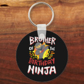 Broer van de verjaardag Ninja Karate Kinder Bday P Sleutelhanger (Voorkant)