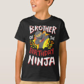 Broer van de verjaardag Ninja Karate Kinder Bday P T-shirt (Voorkant)