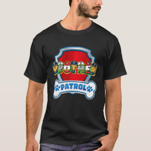 Broer van de Verjaardags Jongen Hond Pauw Familie  T-shirt