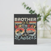 Broer van de verjaardagscruiser-vakantie briefkaart (Staand voorkant)