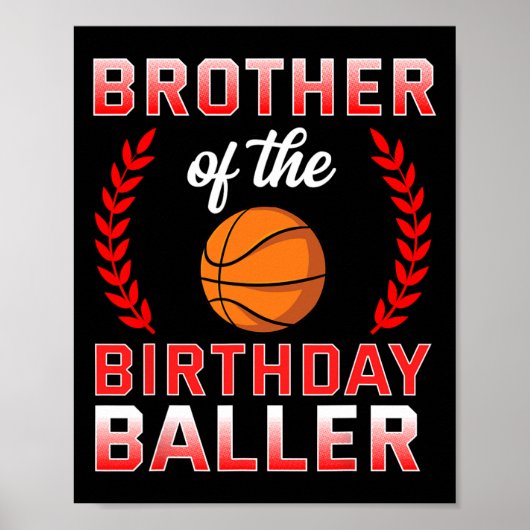 Broer van de verjaardagsjongen Bysketbyll Bday Cel Poster (Voorkant)