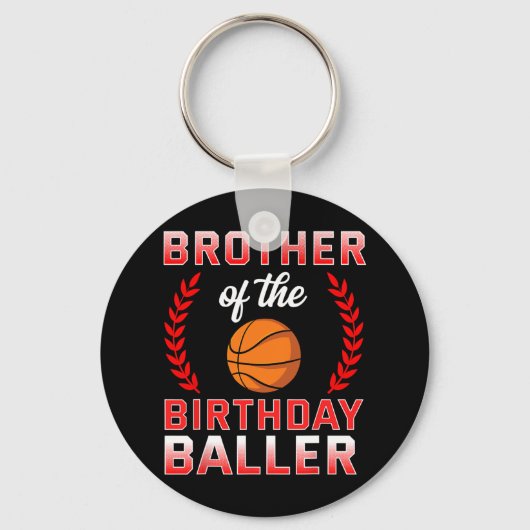 Broer van de verjaardagsjongen Bysketbyll Bday Cel Sleutelhanger (Voorkant)