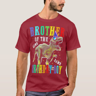 Broer van de verjaardagsjongen Dinosaurus T-shirt