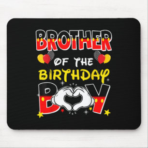 Broer van de verjaardagsjongen familie feest decor muismat