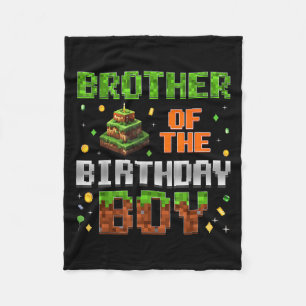 Broer van de verjaardagsjongen familie Pixel Verja Fleece Deken