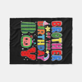Broer van de verjaardagsjongen Melon Family Matchi Fleece Deken (Voorkant (Horizontaal))