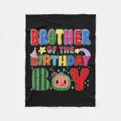 Broer van de verjaardagsjongen Melon Family Matchi Fleece Deken (Voorkant)