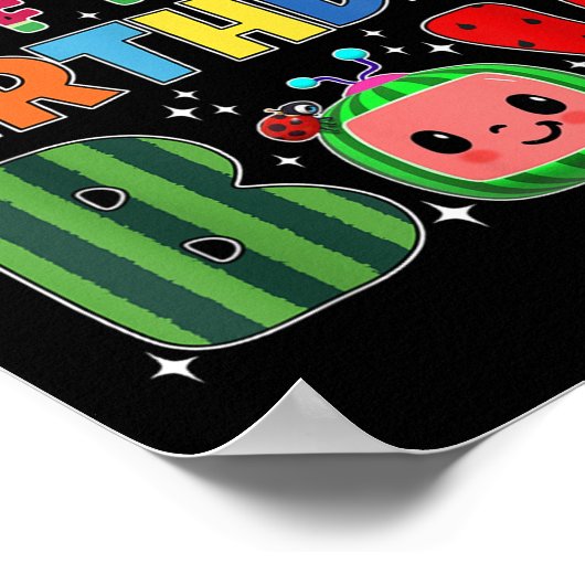 Broer van de verjaardagsjongen Melon Family Matchi Poster (Hoek)