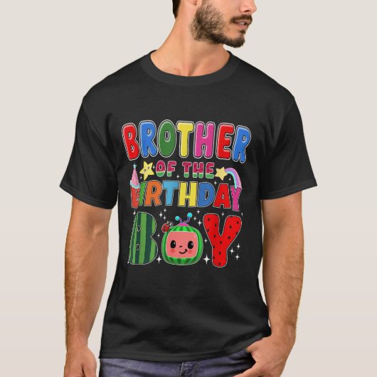 Broer van de verjaardagsjongen Melon Family Matchi T-shirt (Voorkant)