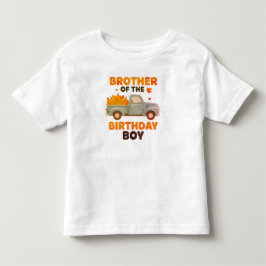 Broer van de Verjaardagsjongen T-shirt, Herfst Pom Kinder Shirts