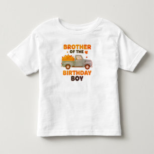Broer van de Verjaardagsjongen T-shirt, Herfst Pom Kinder Shirts